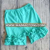 Baby shorts wholesale children's boutique icing shorts with ruffle purfle for girls