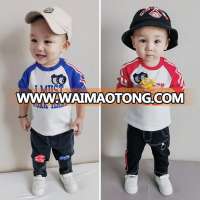 S17915A Childrens clothing autumn new fancy design carton printed fashion boys t shirt