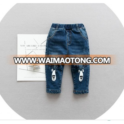 S18353A Wholesale thick fashion kids trousers denim baby boys jeans