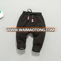 S34083W Baby Winter Kid Cotton Mid Elastic Waist Trousers Warm Thick Casual Pants