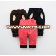 S34072W 2017 Winter baby girls pants plain organic cotton children long pants