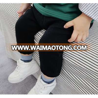 S18272A Kids winter warm tracksuit pants soft baby vevlet pants