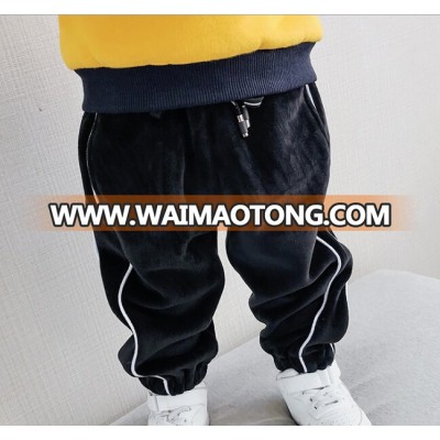 S18291A Winter Children Pants Thicken Cotton Fleece Baby Boy Trousers