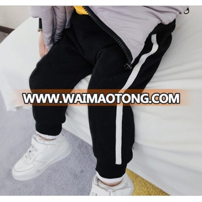 S18267A Winter Children Pants Thicke Cotton Fleece Baby Boy Sports Wear Trousers