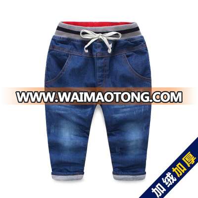 S34001W Western stylish fashion baby kids 2017 winter warm jeans