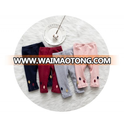 S18145A Latest pants design baby girls winter tight printed leggings pants