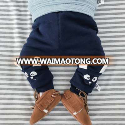 S18141A Wholesale Korea Style Cotton Knitted Baby Clothes Pants Winter Kids Pant