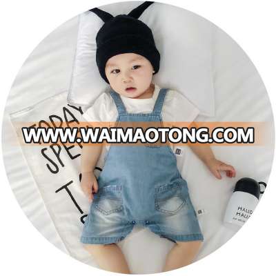 S17057A Summer Cotton Baby Kids Overalls Casual Boys Shorts