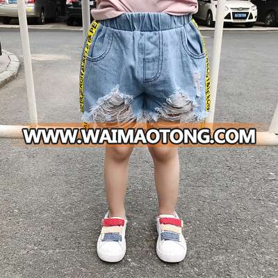 S16930A hot sale cotton kids denim shorts