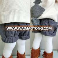 S65638A Winter Baby Girl & Boy sweater Shorts kids boutique knitted wool cartoon rabbit baby shorts