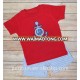 SPORT baby boys high quality cotton outifit red printed kids T-shirts blue strip shorts toddler clothing set for summer